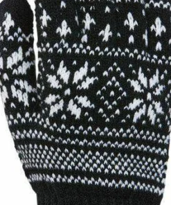 Kombi Unisex Nordic Jacquard Gloves Black Clearance