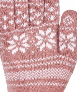 Kombi Unisex Nordic Jacquard Gloves Nostalgia Rose