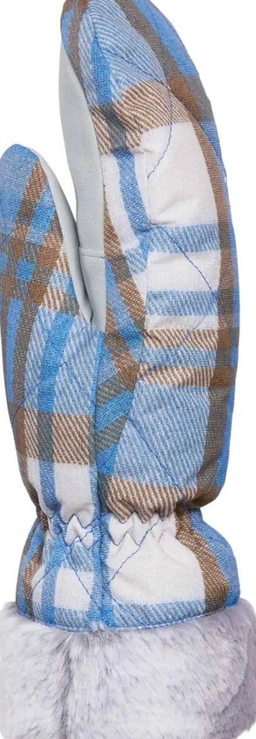 Kombi Women's Canadienne Mittens Silky Blue Tartan Online