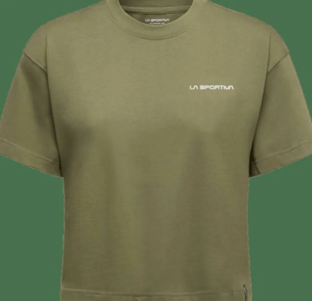 La Sportiva Women's Redgarden Crop T-Shirt Cypress/Chalk Outlet