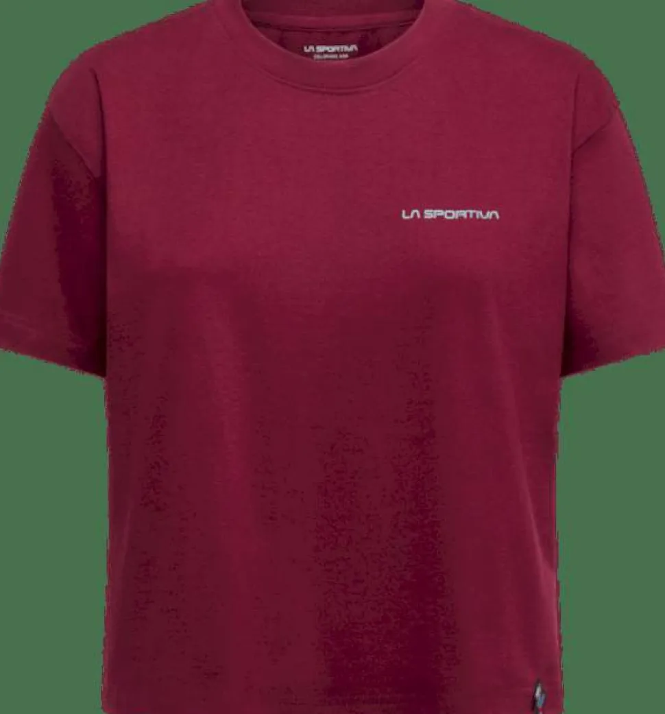 La Sportiva Women's Trilogy Crop T-Shirt Redwood/Limestone