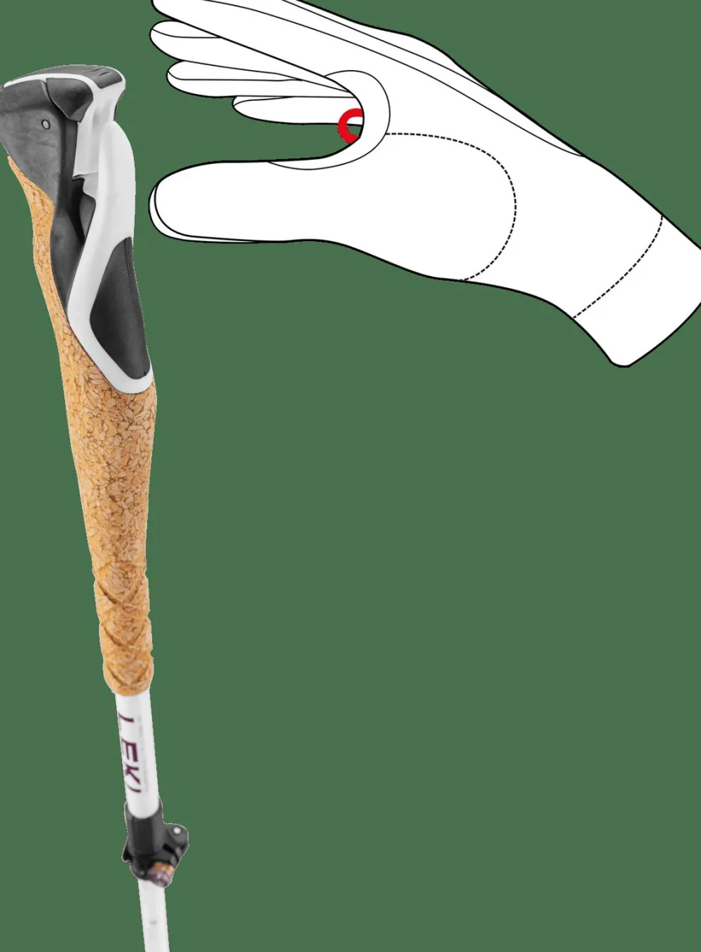 Leki Cross Trail Fx Superlite White-ferra-black Best