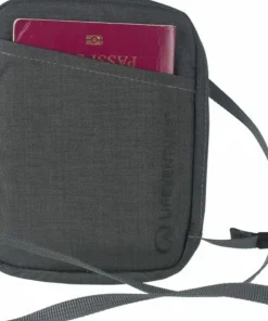 Lifeventure RFiD Travel Neck Pouch Recycled Grey Hot
