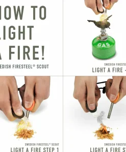 Light My Fire Swedish Firesteel Bio Scout Rusty Orange New