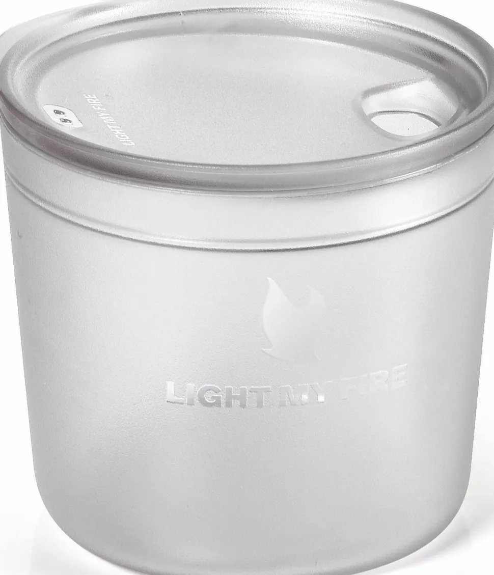 Light My Fire Tumbler with snap lid short 4-pack Transparent