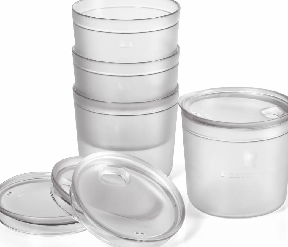 Light My Fire Tumbler with snap lid short 4-pack Transparent
