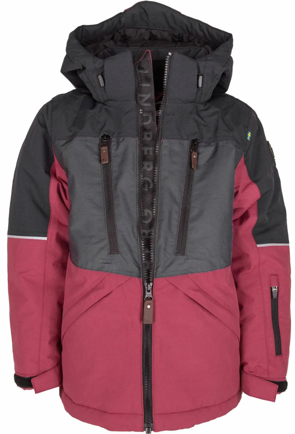Lindberg Kids' Alpine Winter Jacket Black/Cerise Clearance