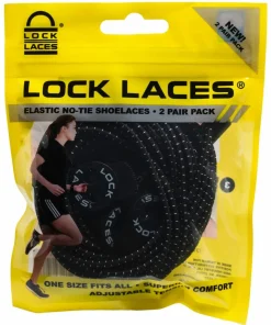 Lock Laces No Tie Shoelaces 2-pack Black Discount