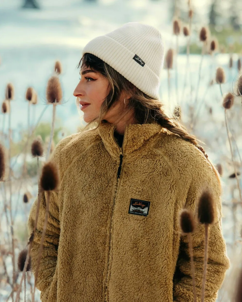 Lundhags Core Ribbed Beanie Chalk White Sale