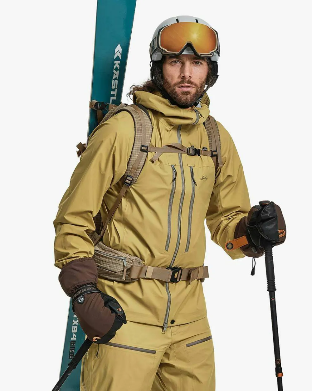 Lundhags Men's Abisku Waterproof Jacket Hay Hot