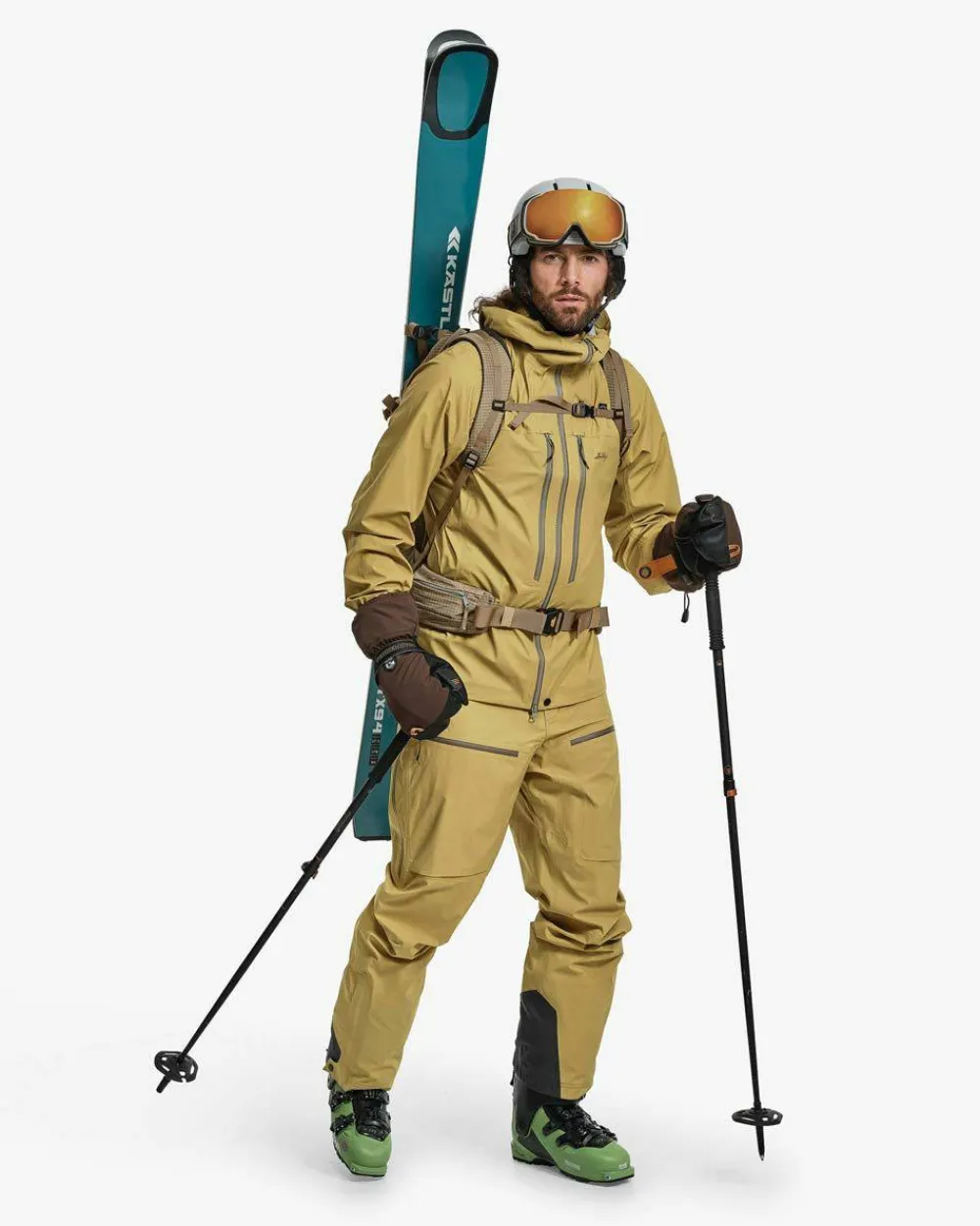 Lundhags Men's Abisku Waterproof Jacket Hay Hot