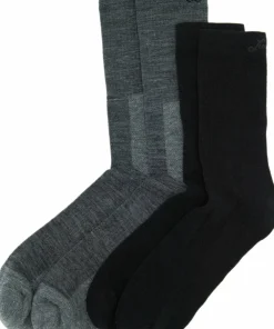 Lundhags Merino Trekking Sock Combo Mid Light Grey Melange/Black Hot