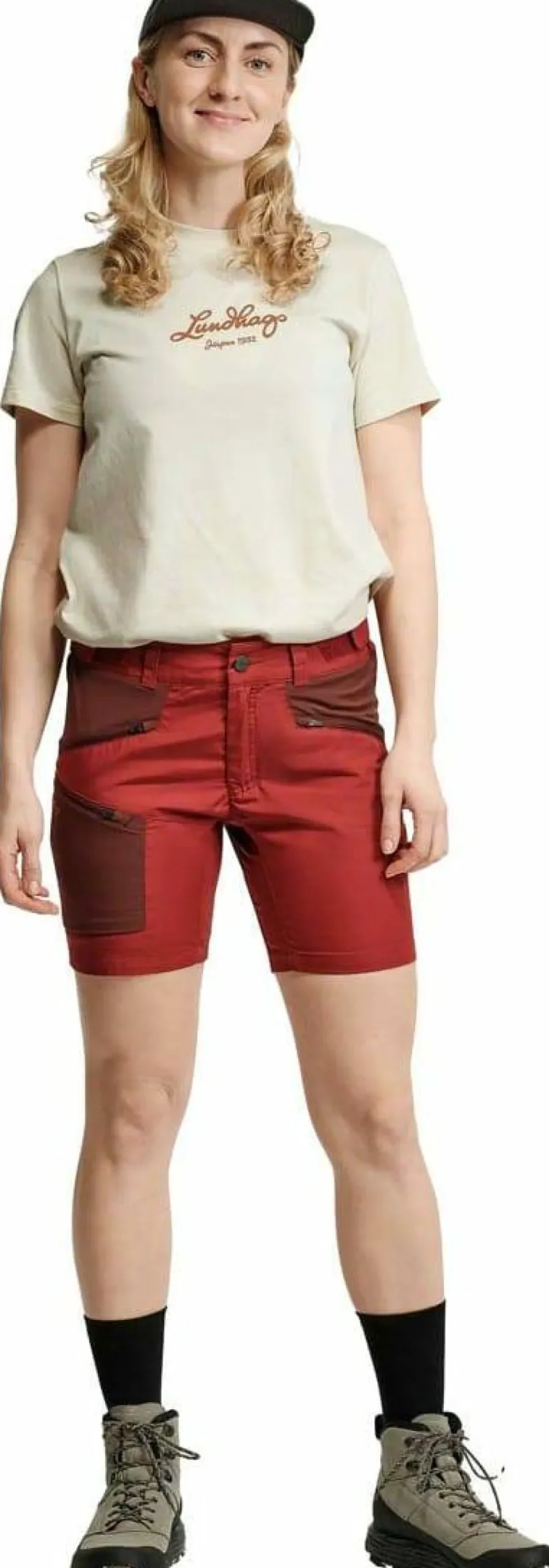 Lundhags Women's Makke Light Shorts Rosewood/burgundy