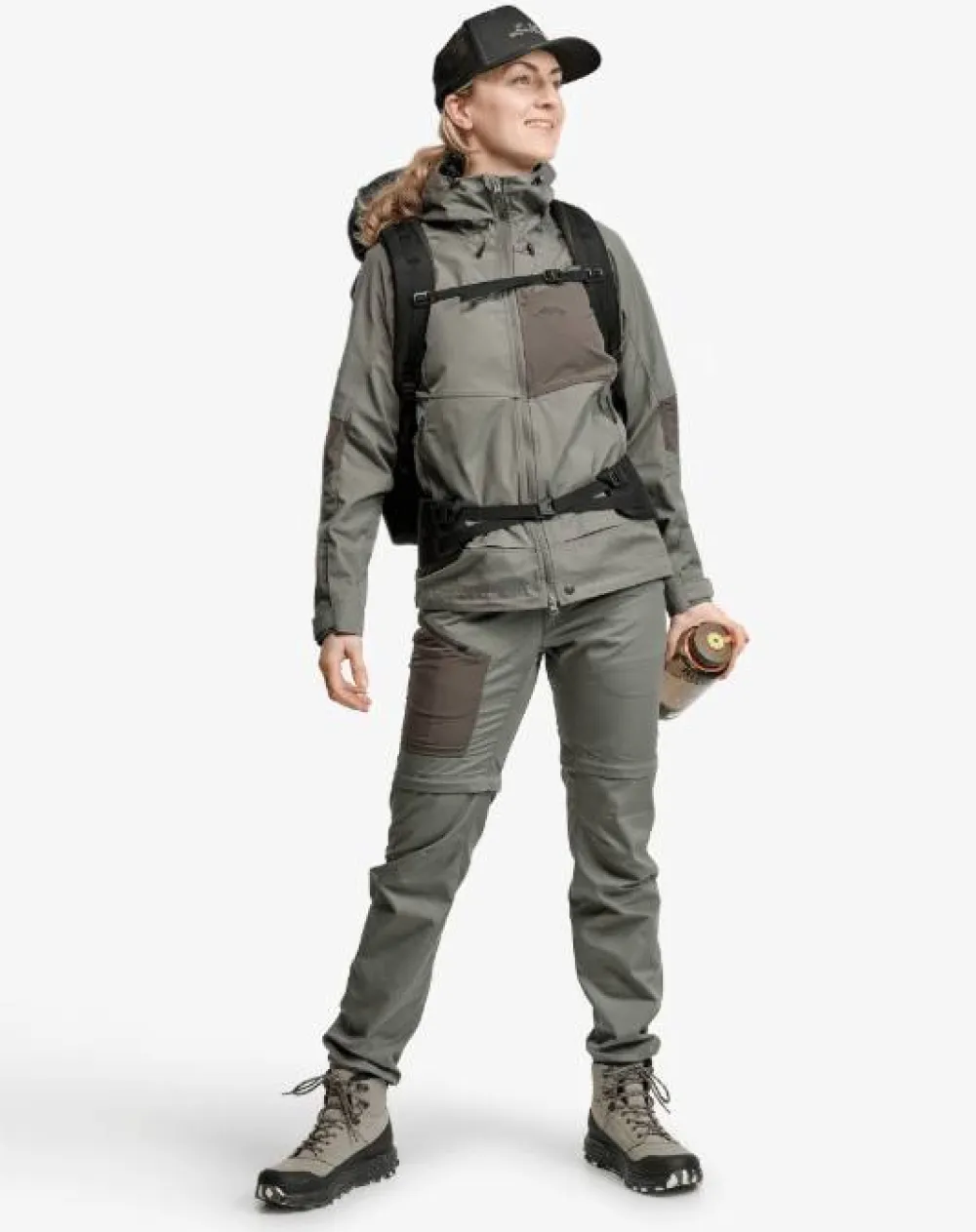 New Women's Tived Zip-Off Pant Dambyxor
