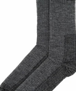 Lundhags Wool Terry Trekking Sock Mid Dark Grey Melange Discount
