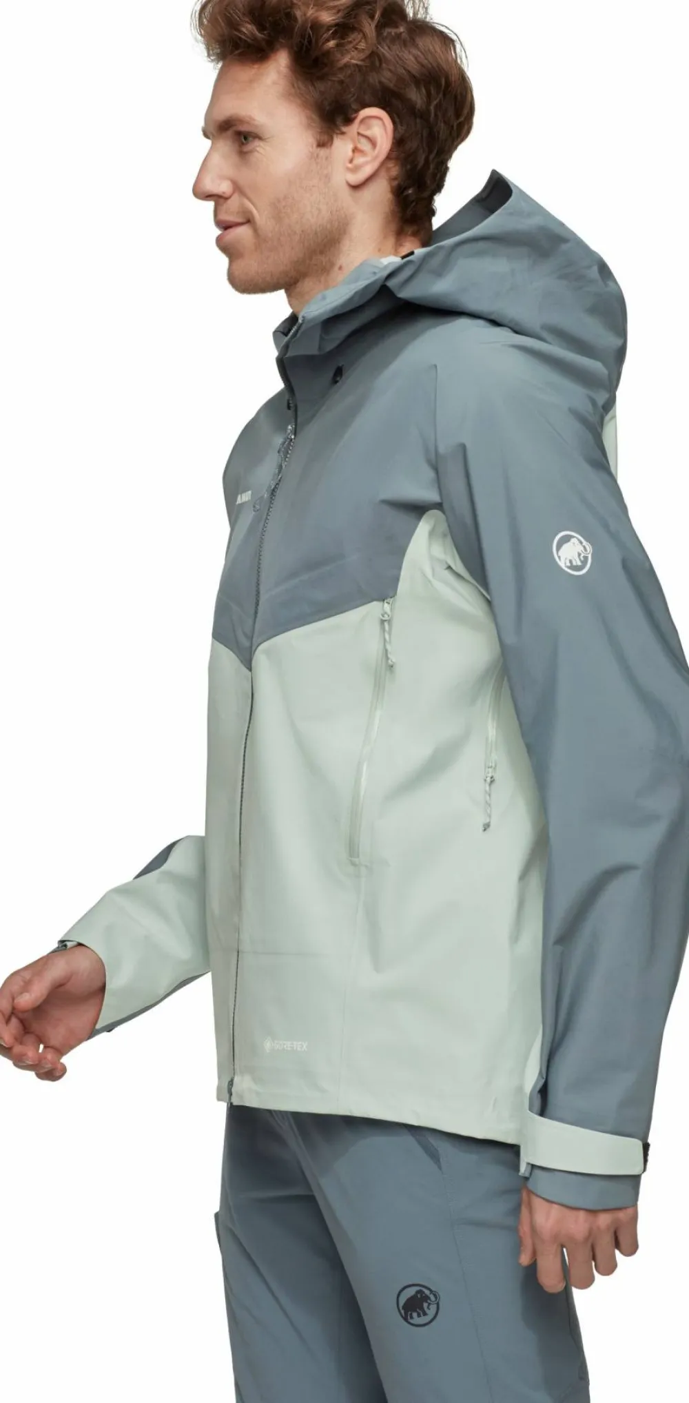 New Men's Crater Iv Hs Hooded Jacket Silver Sage/Strata Gore-Tex