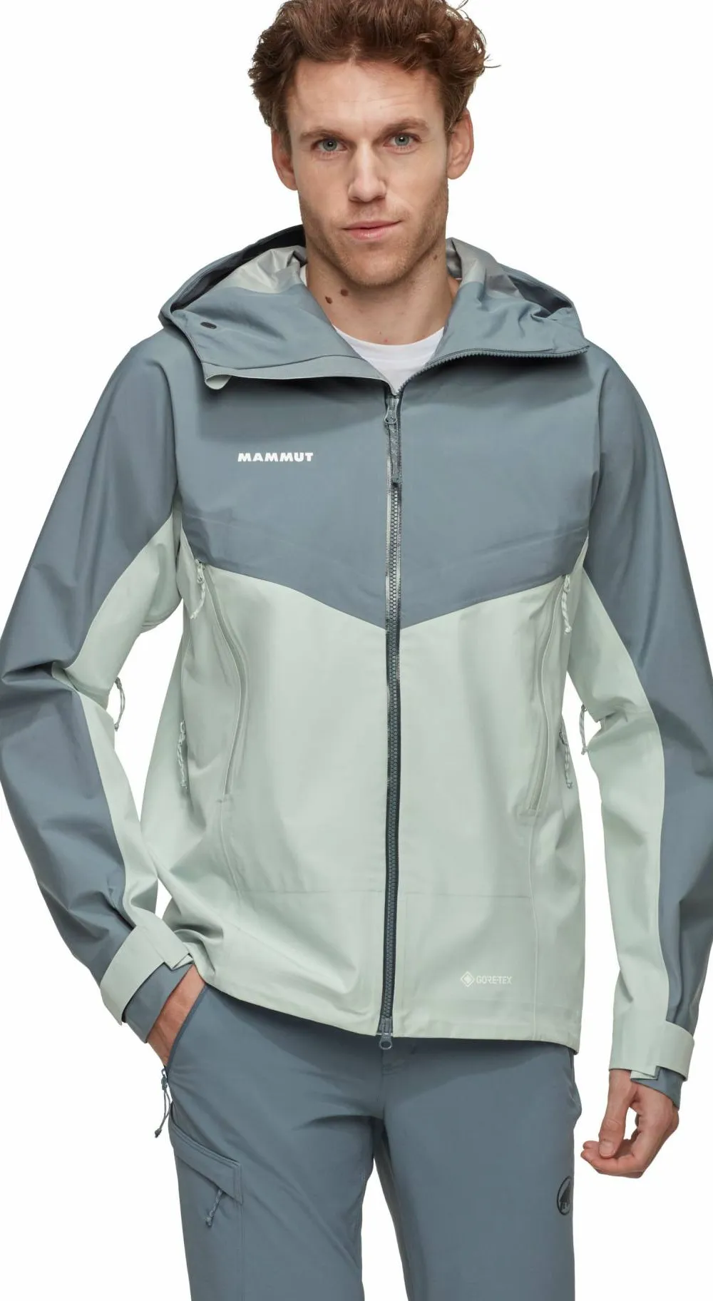 New Men's Crater Iv Hs Hooded Jacket Silver Sage/Strata Gore-Tex