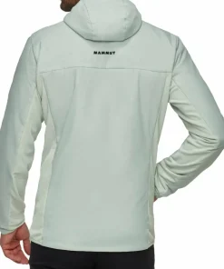 Mammut Men's Rime Air In Hybrid Hooded Jacket Silver Sage New