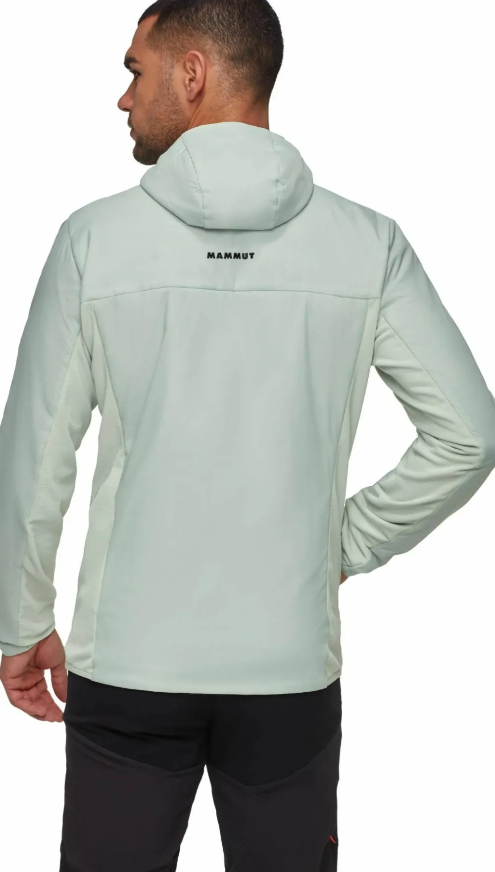 Mammut Men's Rime Air In Hybrid Hooded Jacket Silver Sage New