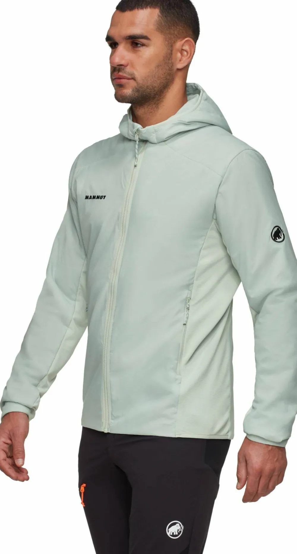 Mammut Men's Rime Air In Hybrid Hooded Jacket Silver Sage New