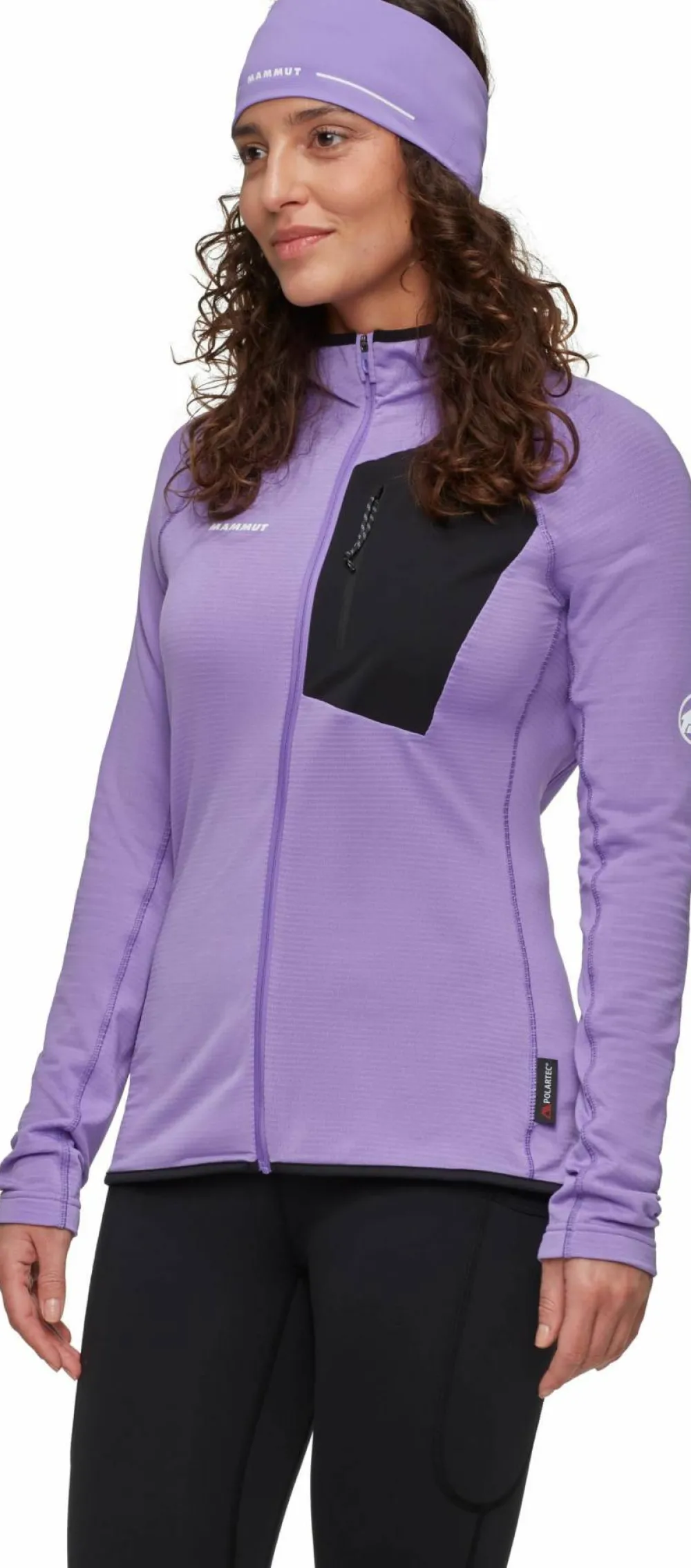 Mammut Women's Aenergy Light ML Hooded Jacket Lavandin-Black New