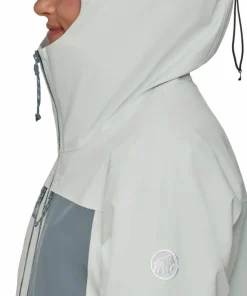 Mammut Women's Stoney Hardshell Thermo Hooded Jacket Silver Sage/Strata Silver Sage-Strata Sale