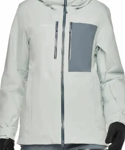 Mammut Women's Stoney Hardshell Thermo Hooded Jacket Silver Sage/Strata Silver Sage-Strata Sale