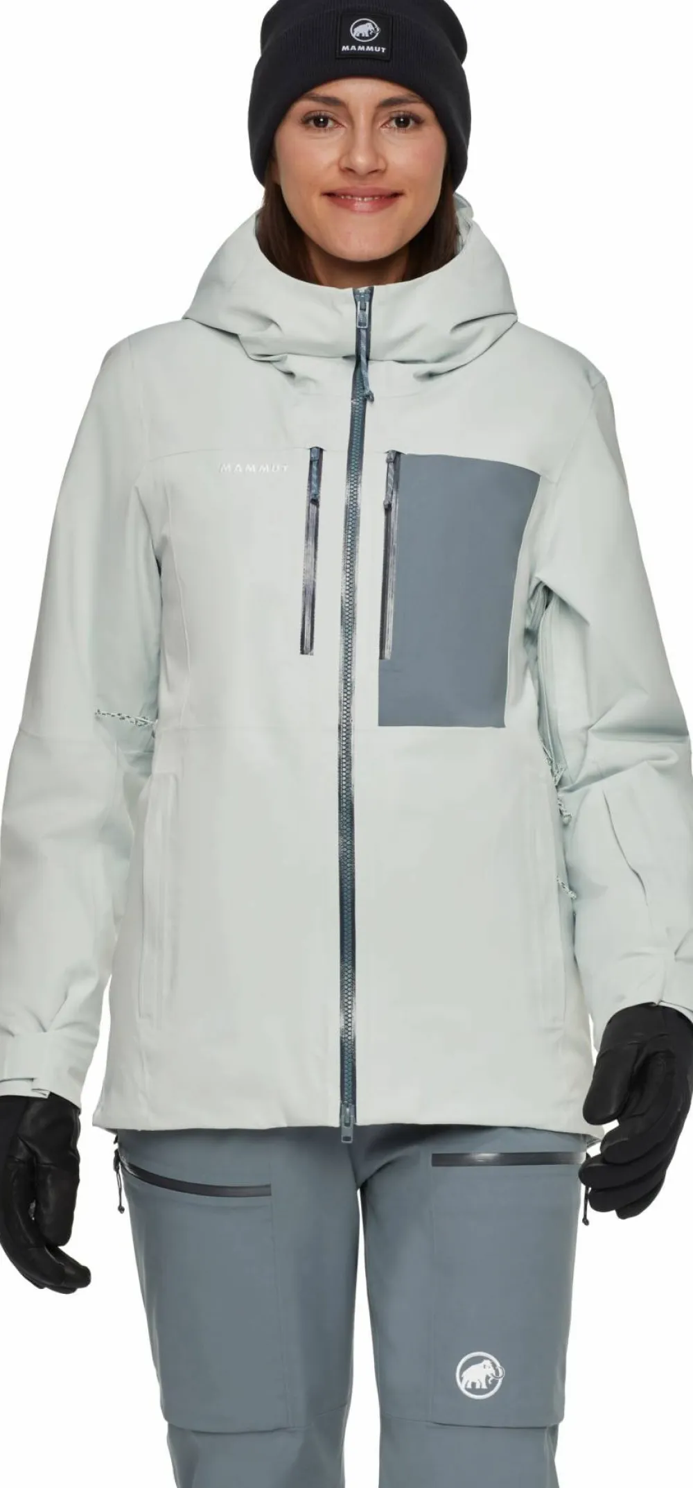 Mammut Women's Stoney Hardshell Thermo Hooded Jacket Silver Sage/Strata Silver Sage-Strata Sale