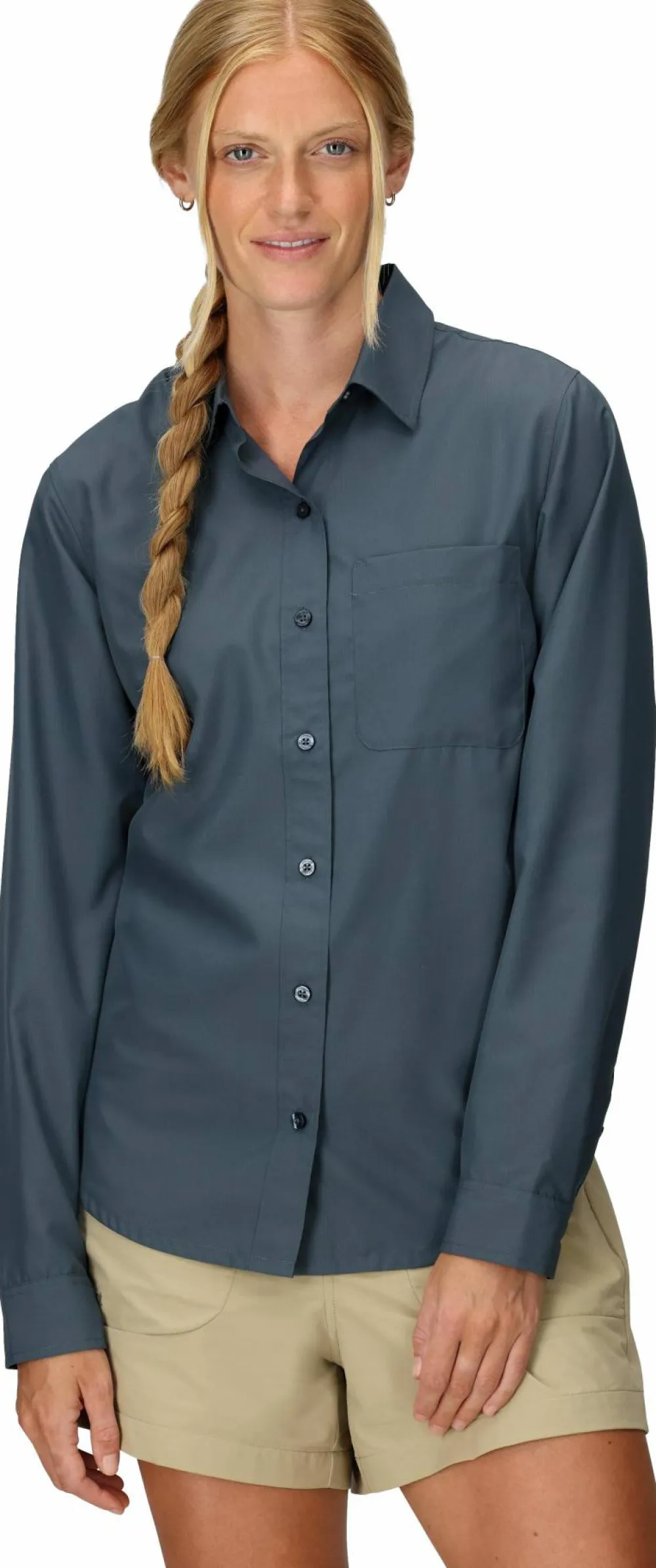 Marmot Women's Airexchange Upf 40 Ls Shirt Thunderhead Clearance