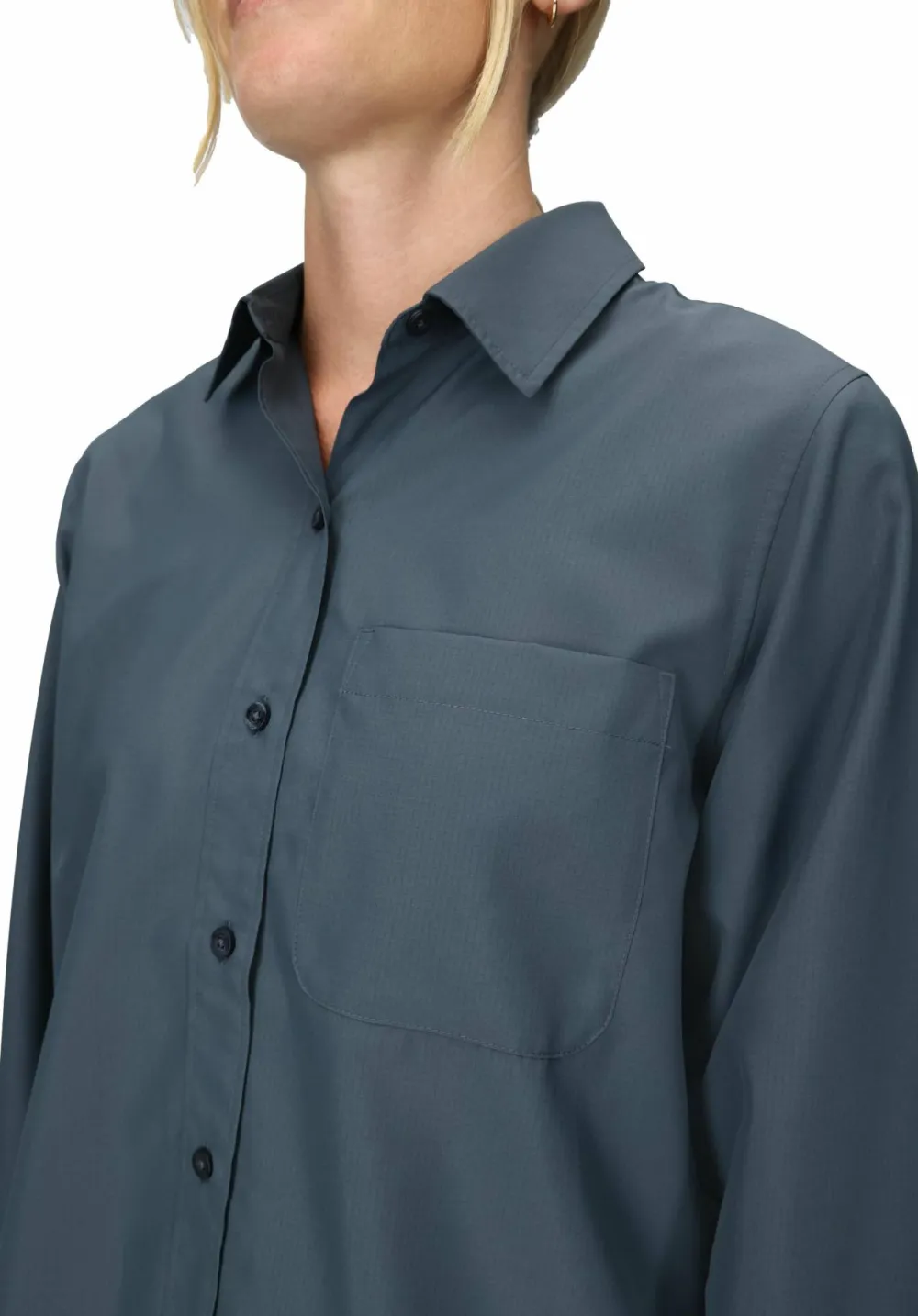 Marmot Women's Airexchange Upf 40 Ls Shirt Thunderhead Clearance