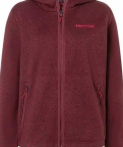 Marmot Women's Drop Line Full Zip Hoody Acai Berry Heather Discount