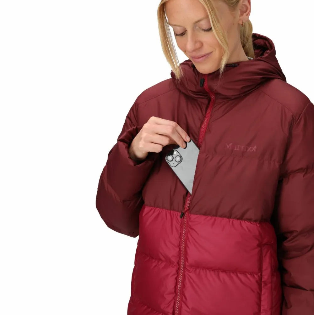 Marmot Women's Guides Down Hoody Acai Berry/Red Mulberry Hot