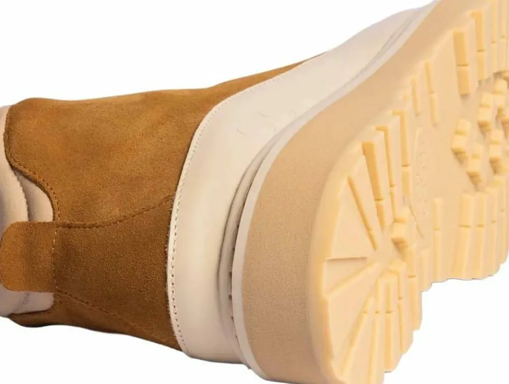 mono Women's Core Cap Suede Cognac Cream Clearance