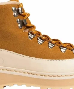 mono Women's Core Cap Suede Cognac Cream Clearance