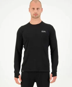 Mons Royale Men's Cascade Merino Base Layer Long Sleeve Black Discount