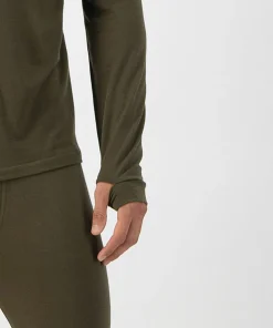 Mons Royale Men's Cascade Merino Flex 200 1/4 Zip Dark Olive Best