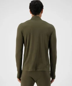 Mons Royale Men's Cascade Merino Flex 200 1/4 Zip Dark Olive Best