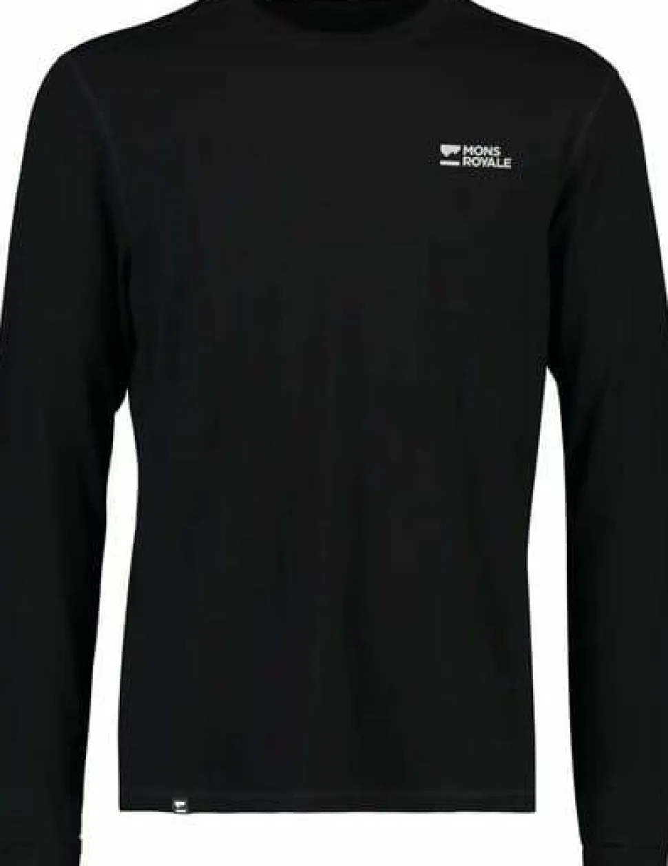 Mons Royale Men's Cascade Merino Base Layer Long Sleeve Black