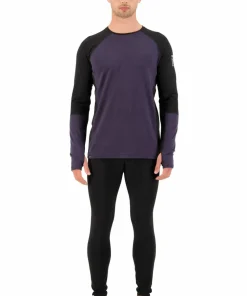 Mons Royale Men's Olympus Long Sleeve Black/Iron Black / 9 Iron Clearance