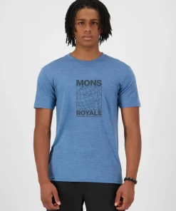 Mons Royale Men's Zephyr Merino Tencel T-Shirt Steel Blue Online