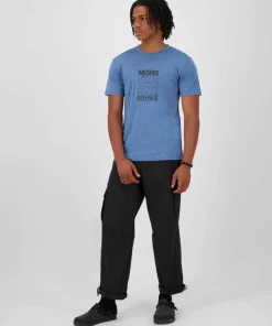 Mons Royale Men's Zephyr Merino Tencel T-Shirt Steel Blue Online