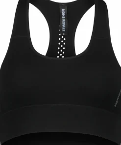 Mons Royale Women's Stratos Merino Shirt Sports Bra Black Discount