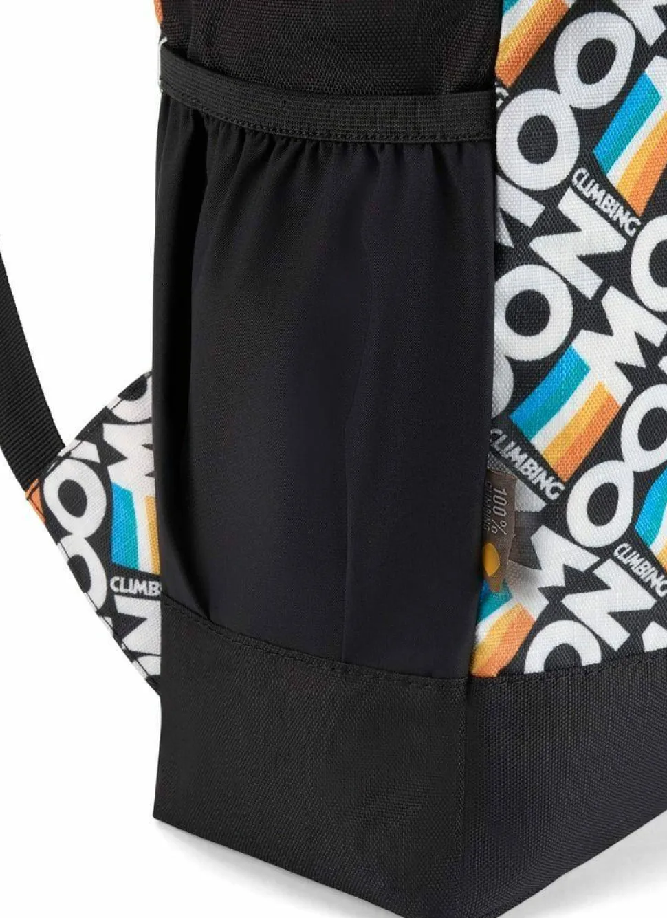 Moon Climbing Roll Top Back Pack Retro Stripe Black