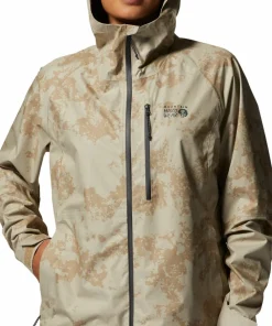 Mountain Hardwear Women's Stretch Ozonic Jacket Moab Tan Print Discount