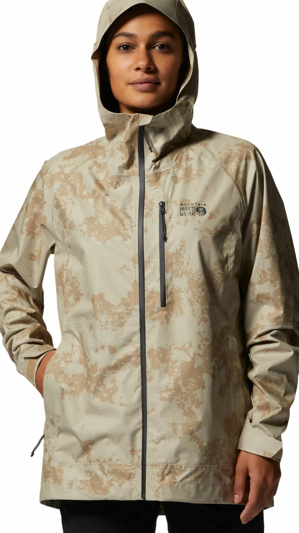Mountain Hardwear Women's Stretch Ozonic Jacket Moab Tan Print Discount