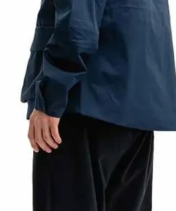 Mountain Works Unisex Utility Hybrid Rain Jacket Dress Blue Hot