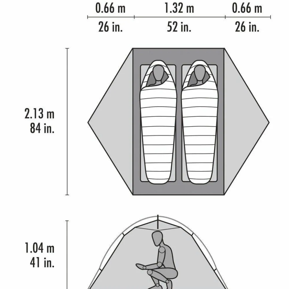 Online Elixir 2 Tent Footprint Incl Tält, Sovsäckar & Liggunderlag