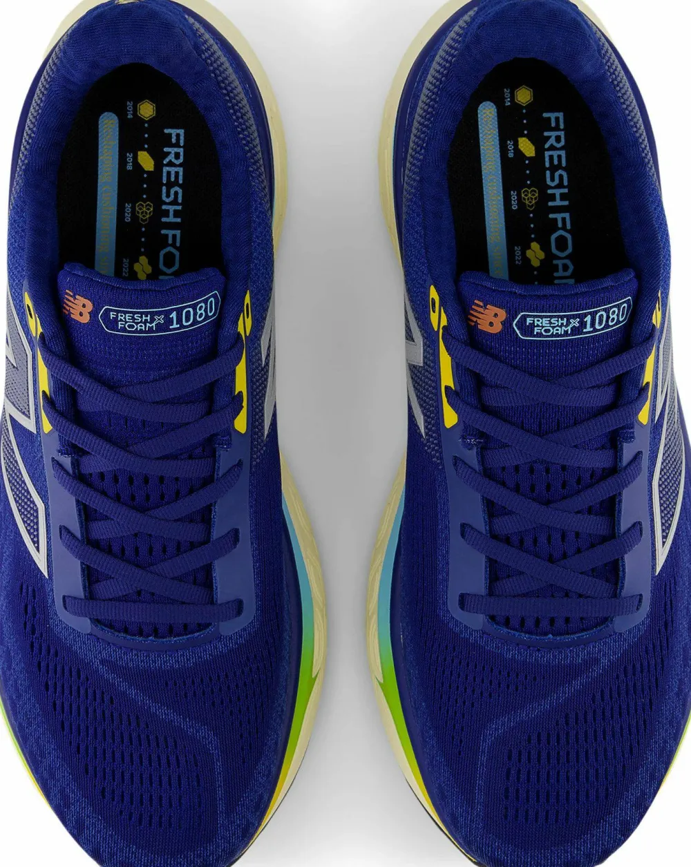 New Balance Men's Freshfoam X 1080v14 Inkwell with Silver Metallic and Ginger Lemon Sale