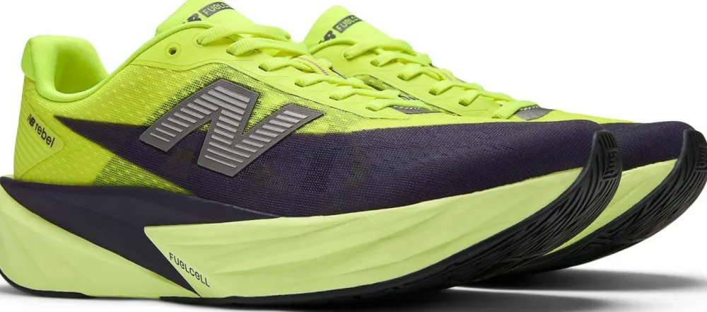 New Balance Men's FuelCell Rebel V5 Alkaline Green / Boysenberry / Dark Silver Metallic Sale