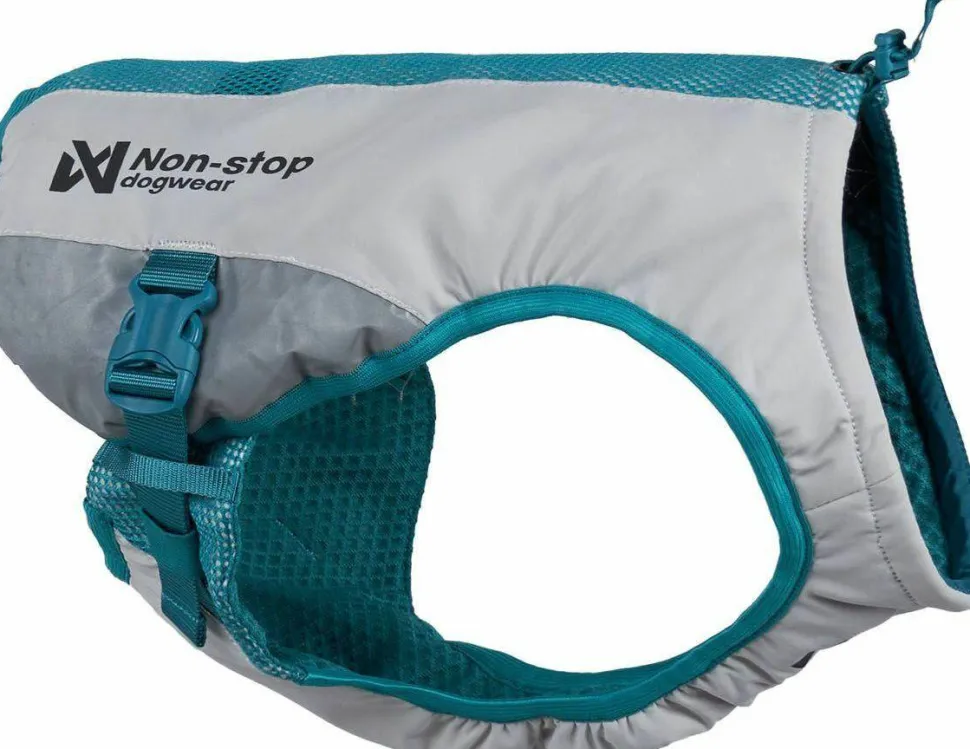 Non-stop Dogwear Cooling Vest Light gray/Teal